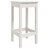 9 Piece Garden Bar Set White Solid Wood Pine 3154766