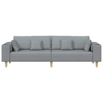 Fabric Sofa with Cushion Light Grey 208 cm Fabric 3335143