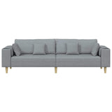 Fabric Sofa with Cushion Light Grey 208 cm Fabric 3335143