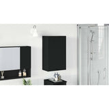 Bathroom Cabinet Wall-mounted with Door Black 39 x 23.5 x 65 cm 883385