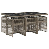 Garden Dining Set Grey and Black 3210908