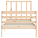 Bed Frame without Mattress Small Single Solid Wood Pine 3193751