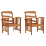 Garden Chair Set of 2 Natural wood Solid acacia wood Standard 310256