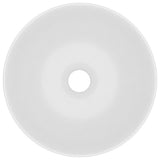 Bathroom Sink Ceramic Matt White Round 146976