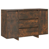 Sideboard with 3 Drawers Smoked Oak 120x41x75 cm Engineered Wood 813062