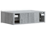 Wall-Mounted Bedside Cabinet 2 pcs Grey Sonoma Engineered Wood 898288