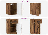 4 Piece Bathroom Cabinet Set UTRECHT Old Wood Engineered Wood 3417979