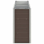 Garden Raised Bed Galvanised Steel 240x40x77 cm Brown 47042