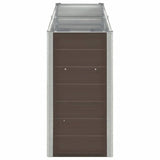 Garden Raised Bed Galvanised Steel 240x40x77 cm Brown 47042