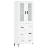 Highboard White 69.5x34x180 cm Engineered Wood 3198401