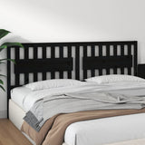 Bed Headboard Black 205.5x4x100 cm Solid Wood Pine 818594