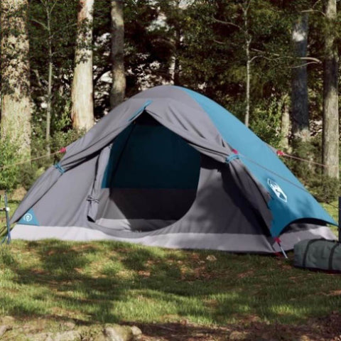 ZNTS Camping Tent Dome 2-Person Blue Waterproof 94644