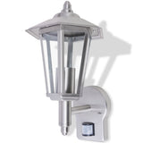 Outdoor Uplight Wall Lantern with Sensor Stainless Steel 42223