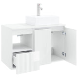 Bathroom Furniture Set 2 pcs High Gloss White Engineered Wood 3404058