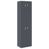 Storage Cabinet 2 pcs Anthracite 60 x 40 x 220 cm Steel 3438707