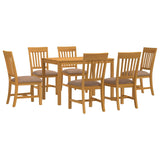Dining Set 7 pcs Grey Solid Oak Wood 3430256
