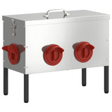 Chicken Feeder Silver 42 x 20.5 x 33 cm 15 kg Galvanised Steel 874656