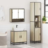 3 Piece Bathroom Furniture Set Sonoma Oak Engineered Wood 3301096