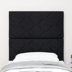 ZNTS LED Headboard Diamond Blocks Design Black 80 cm Fabric 3338477