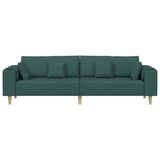 Fabric Sofa with Cushion Dark Green 208 cm Fabric 3335147