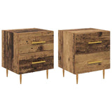 Bedside Cabinet with Drawer 2 pcs Old Wood 40 x 35 x 47.5 cm 881996