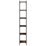 Bookcase 6-Tier Smoked Oak 40x30x188 cm Engineered Wood 837644