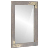 Bathroom Cabinet Set with Drawer 4 pcs Grey Solid Mango Wood 3310155