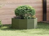 Planter Olive Green 60 x 60 x 35 cm Steel 883741