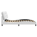 Bed Frame with LED without Mattress "Hvar" White 160x200 cm 3213942