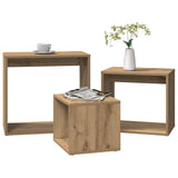 Nesting Tables 3 pcs Artisan Oak Engineered Wood 856675
