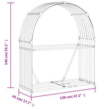 Log Holder Green 120x45x140 cm Galvanised Steel 364541