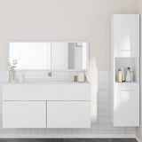 3 Piece Bathroom Furniture Set White Engineered Wood 3308526