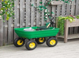 125 Litre Large Garden Cart Heavy Duty 4 Wheel Trolley Dump Wheelbarrow Tipping Truck Trailer T3398P317721