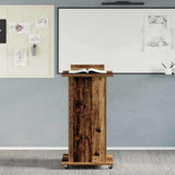 Podium with Drawer Old Wood 55 x 55 x 107 cm Engineered Wood 862297