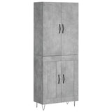 Highboard Concrete Grey 69.5x34x180 cm Engineered Wood 3198077