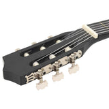 70133 12 Piece Western Classical Guitar Set with 6 Strings Black 38