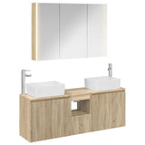 Bathroom Cabinet Set 4 pcs Sonoma Oak Engineered Wood 3406425