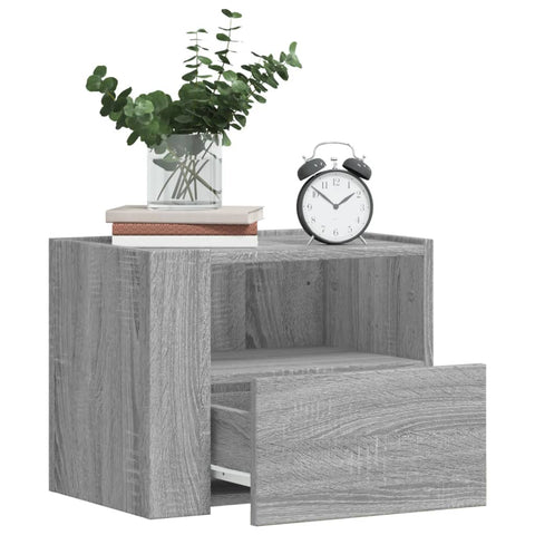 ZNTS Wall-mounted Bedside Cabinets 2 pcs Grey Sonoma 45x30x35 cm 848322