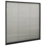 Plisse Insect Screen for Windows Aluminium Anthracite 120x120cm 148666