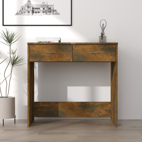 ZNTS Desk Smoked Oak 80x40x75 cm Engineered Wood 815474