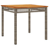 3 Piece Garden Dining Set with Cushions Grey Poly Rattan 3213569