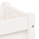 Garden Planters 2 pcs with Legs White Solid Wood Pine 837567