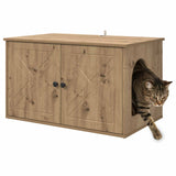 Cat House Artisian Oak 85 x 55 x 50 cm Engineered Wood 8000733