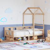 Day Bed with Roof without Mattress 90x200 cm Solid Wood 3282276