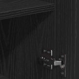 Sideboard with Drawer Black Oak 78 x 38 x 80 cm Engineered Wood 871677