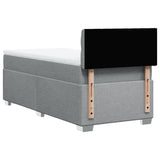 Box Spring Bed with Mattress Light Grey 90x200 cm Fabric 3285778