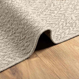 Rug ZIZUR Cream 120x120 cm Jute Look Indoor and Outdoor 4010376