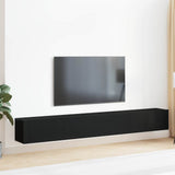 TV Cabinet Set 3 pcs Black Oak Engineered Wood 3333056