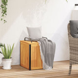 Outdoor Cushion Box 45x45x45/53 cm Solid Wood Acacia and Steel 367607