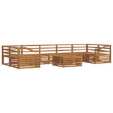Outdoor Sofa Set 8 pcs Natural Solid Acacia Wood 3373194